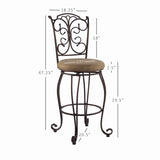 Gathered Back Bar Stool 30