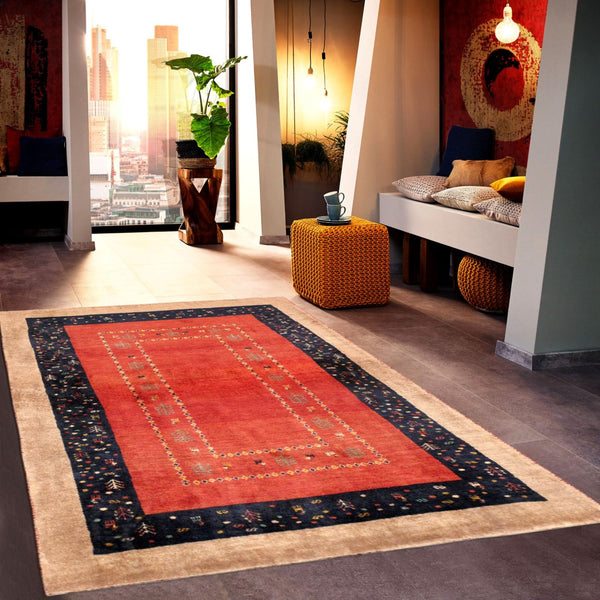 Pasargad Tribal Collection Hand-Knotted Lambs Wool Area Rug 028424-PASARGAD