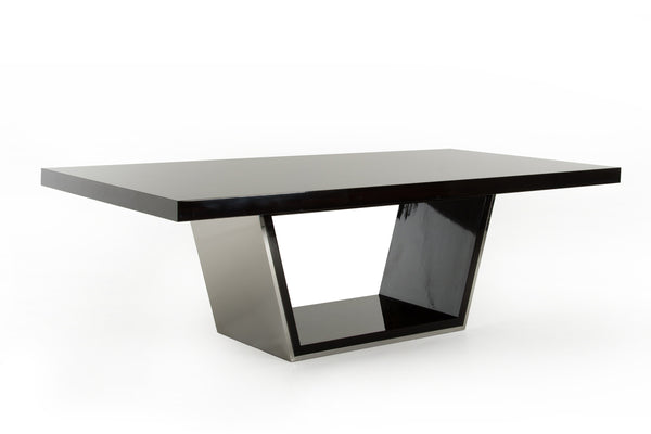 VIG Furniture Modrest Christa Modern Ebony High Gloss Dining Table VGHB220T