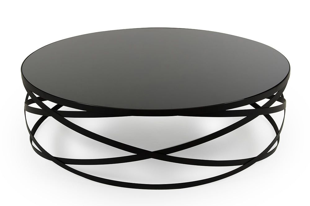 VIG Furniture Modrest Wixon Modern Black Round Coffee Table VGEWF1139AA