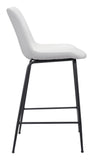 English Elm EE2714 100% Polyurethane, Plywood, Steel Modern Commercial Grade Counter Chair White, Black 100% Polyurethane, Plywood, Steel