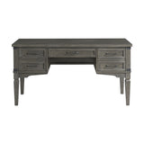 Intercon Foundry Home Entertainment Transitional Foundry 60" Half Ped Desk FR-HO-6030WD-PEW-C FR-HO-6030WD-PEW-C