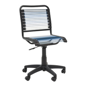 Bungie Low Back Office Chair in Blue Ombre with Matte Black Frame