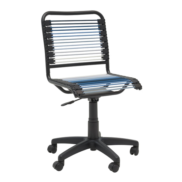 Bungie Low Back Office Chair in Blue Ombre with Matte Black Frame