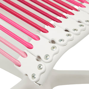 Bungie Low Back Office Chair in Blush with White Frame and Base