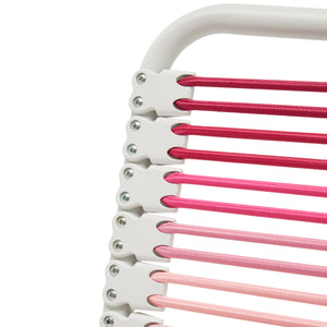 Bungie Low Back Office Chair in Blush with White Frame and Base