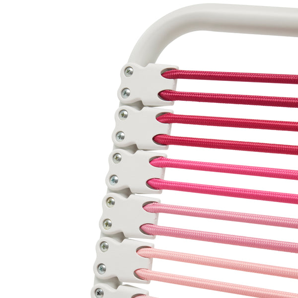 Bungie Low Back Office Chair in Blush with White Frame and Base