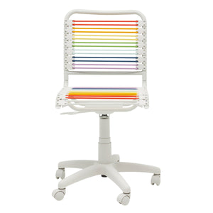 Bungie Low Back Office Chair in Rainbow with White Frame and Base