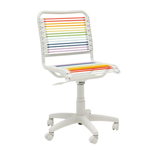 Bungie Low Back Office Chair in Rainbow with White Frame and Base