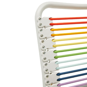 Bungie Low Back Office Chair in Rainbow with White Frame and Base