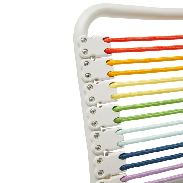 Bungie Low Back Office Chair in Rainbow with White Frame and Base