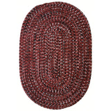 301 Braided Rug Burgundy Black