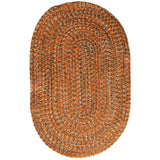 301 Braided Rug Orange Grey