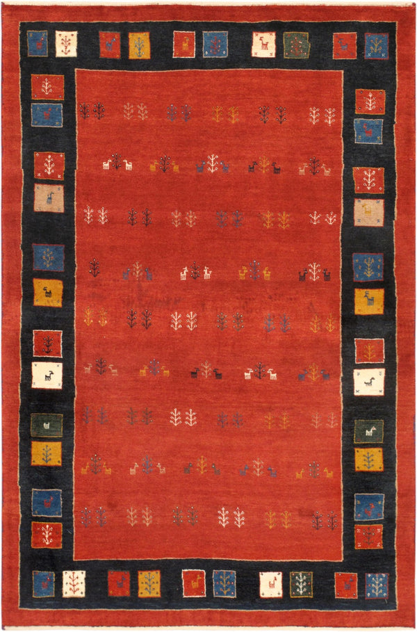 Pasargad Tribal Collection Hand-Knotted Lambs Wool Area Rug 030199-PASARGAD