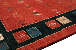 Pasargad Tribal Collection Hand-Knotted Lambs Wool Area Rug 030199-PASARGAD