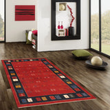 Pasargad Tribal Collection Hand-Knotted Lambs Wool Area Rug 030199-PASARGAD