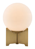 Zuo Modern Pearl Steel, Glass Modern Commercial Grade Table Lamp White, Brass Steel, Glass