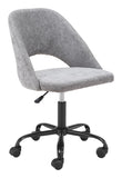 Zuo Modern Treibh 100% Polyester, Plywood, Steel Modern Commercial Grade Office Chair Light Gray, Black 100% Polyester, Plywood, Steel
