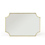 Verne Glam Wall Mirror with Gold Finished Stainless Steel Frame