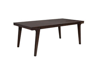 Alpine Furniture Olejo Fixed Top Dining Table 3315-01 Chocolate Solid Pine and Plywood 78 x 38 x 30