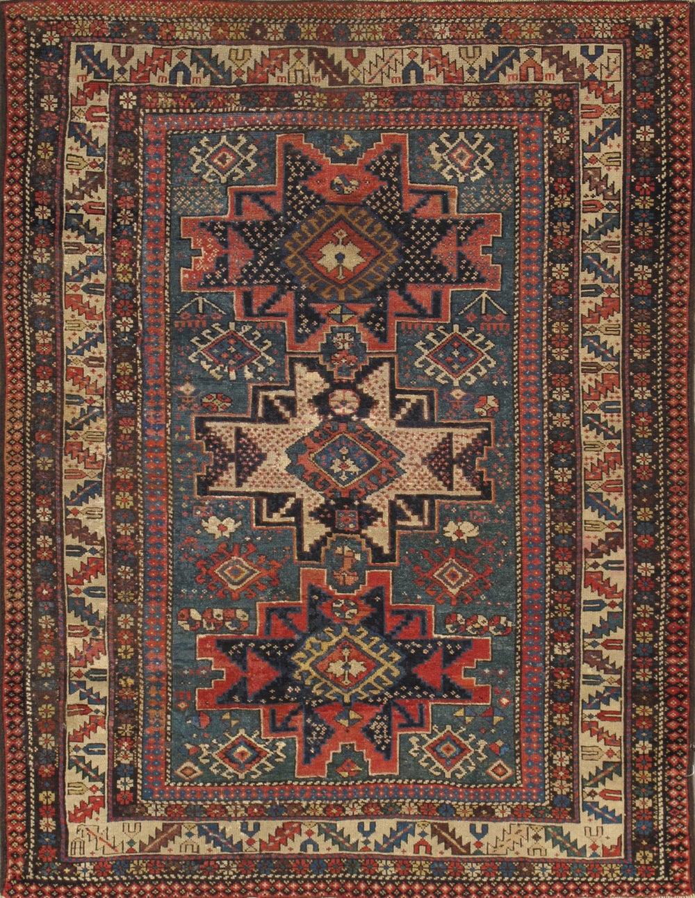 Pasargad Vintage Kazak Collection Red Lamb's Wool Area Rug 037194-PASARGAD