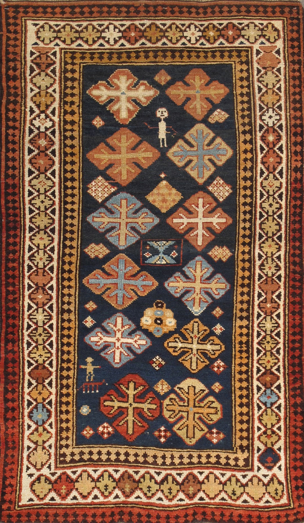 Pasargad Vintage Kazak Collection Red Lamb's Wool Area Rug 037194-PASARGAD