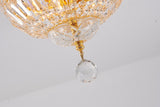 Bethel Gold Flush Mount in Metal & Crystal