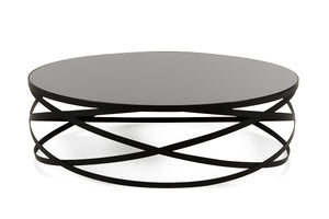 VIG Furniture Modrest Wixon Modern Black Round Coffee Table VGEWF1139AA