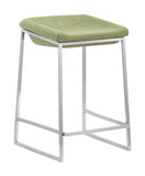 EE2949 100% Polyester, Stainless Steel Modern Commercial Grade Counter Stool Set - Set of 2