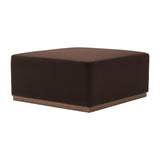 Sagebrook Home Contemporary 40x18 Upholstered Square Ottoman, Brown 17090-02 Brown Oak Wood