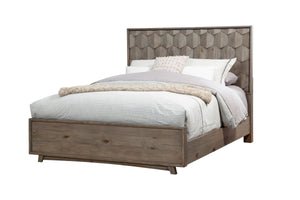 Alpine Furniture Shimmer Queen Panel Bed, Antique Grey 6600-01Q Antique Grey Pine Solids & Veneer 64 x 87.5 x 54