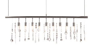 Zuo Modern Shooting Steel, Glass Modern Commercial Grade Ceiling Lamp Chrome, Clear Steel, Glass