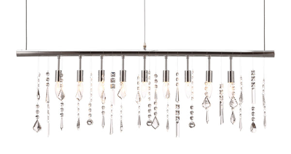 Zuo Modern Shooting Steel, Glass Modern Commercial Grade Ceiling Lamp Chrome, Clear Steel, Glass