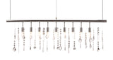 English Elm EE2507 Steel, Glass Modern Commercial Grade Ceiling Lamp Chrome, Clear Steel, Glass