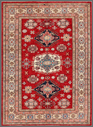 Pasargad Vintage Kazak Collection Red Lamb's Wool Area Rug 040015-PASARGAD