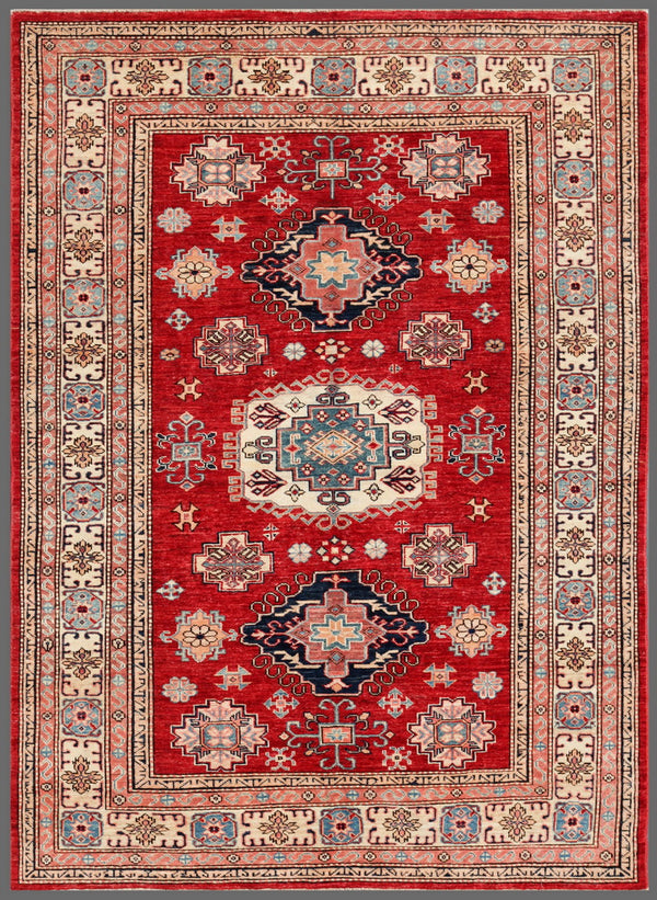 Pasargad Vintage Kazak Collection Red Lamb's Wool Area Rug 040015-PASARGAD