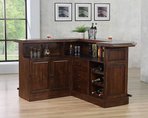 ECI Furniture Belvedere Return Bar Complete, Distressed Walnut  