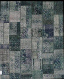 Patchwork Collection Hand-Knotted Lamb's Wool Area Rug