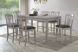 ECI Furniture Summer Winds Counter Leg Dining Table, Sea Gull Gray White/Gray Hardwood solids and veneers