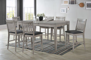 ECI Furniture Summer Winds Counter Leg Dining Table, Sea Gull Gray White/Gray Hardwood solids and veneers