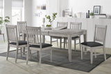 ECI Furniture Summer Wings Leg Dining Table, Sea Gull Gray White/Gray Hardwood solids and veneers