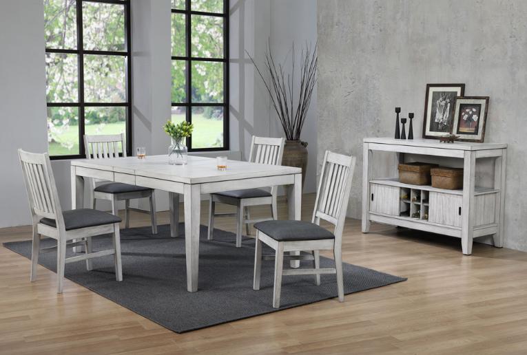ECI Furniture Summer Winds Server, Sea Gull Gray White/Gray Hardwood solids and veneers