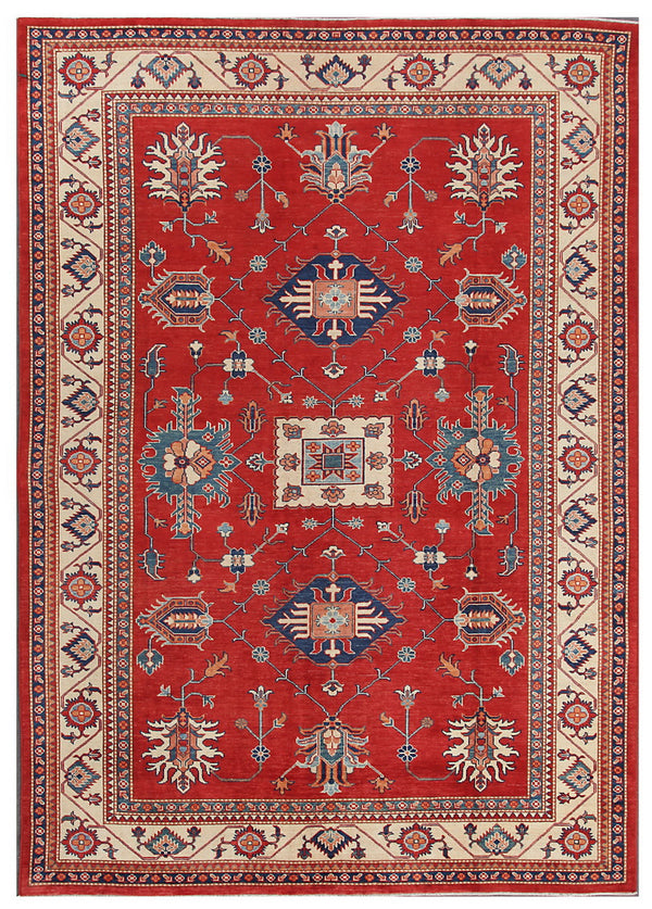 Pasargad Vintage Kazak Collection Red Lamb's Wool Area Rug 042521-PASARGAD