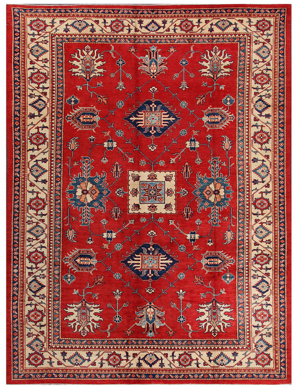 Pasargad Vintage Kazak Collection Red Lamb's Wool Area Rug 042522-PASARGAD