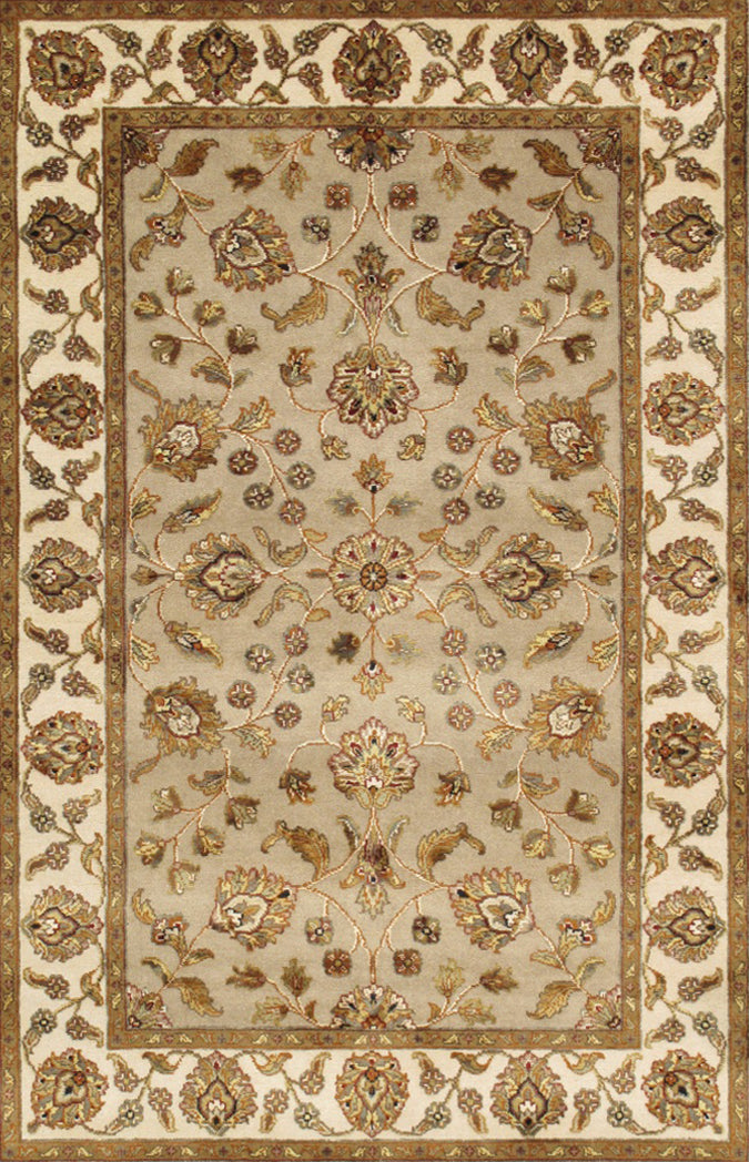 Pasargad Agra Collection Hand-Knotted Silk & Wool Area Rug PPS-3 CAMEL 4X6-PASARGAD