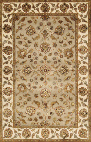 Pasargad Agra Collection Hand-Knotted Silk & Wool Area Rug PPS-41 4X6-PASARGAD