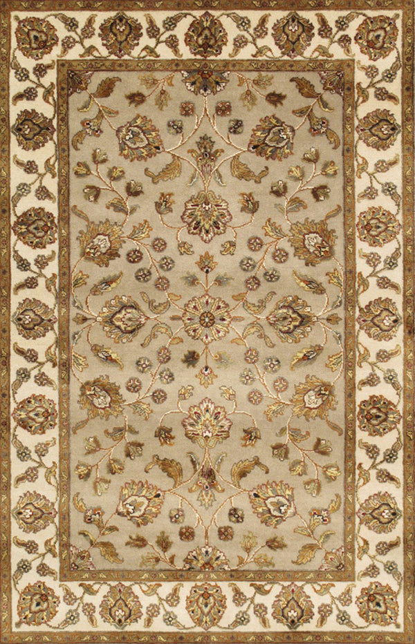 Pasargad Agra Collection Hand-Knotted Silk & Wool Area Rug PPS-41 4X6-PASARGAD
