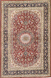 Pasargad Azerbaijan Collection Hand-Knotted Pure Silk Area Rug '' , Coral 043508-PASARGAD