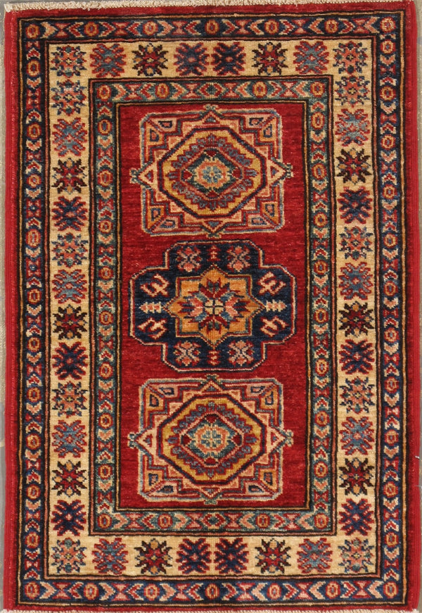 Pasargad Vintage Kazak Collection Red Lamb's Wool Area Rug 043780-PASARGAD