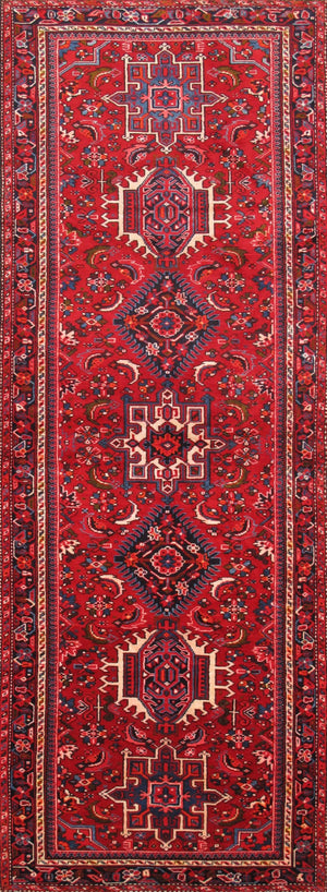 Pasargad Antique Azerbaijan Red Lamb's Wool Area Rug '' 043954-PASARGAD
